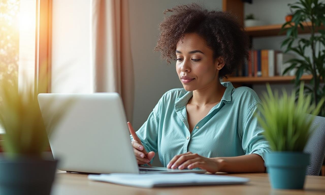 A focused professional working deeply in a calm environment